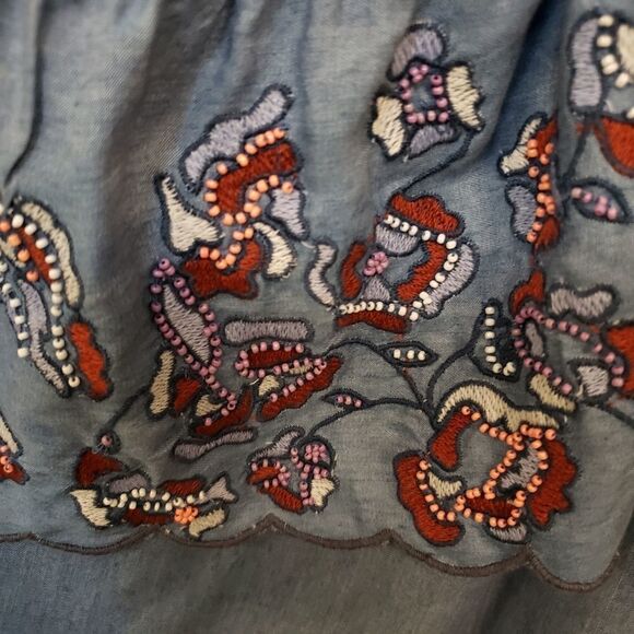 Led off one shoulder jean dress small NWT - Picture 6 of 6